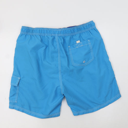 Matalan Mens Blue  Polyester Cargo Shorts Size L L7 in Regular