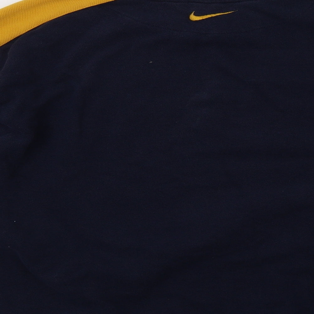 Nike Mens Blue Striped Cotton Pullover Sweatshirt Size L