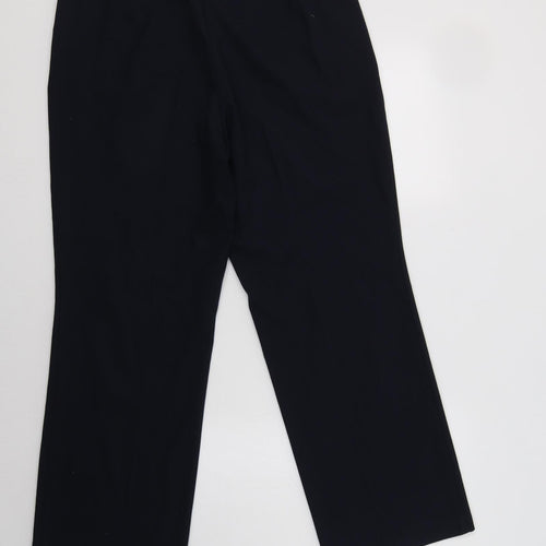 M&S Womens Blue  Polyester Dress Pants Trousers Size 14 L29 in Regular