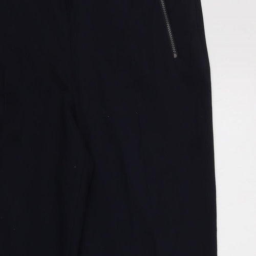 M&S Womens Blue  Polyester Dress Pants Trousers Size 14 L29 in Regular