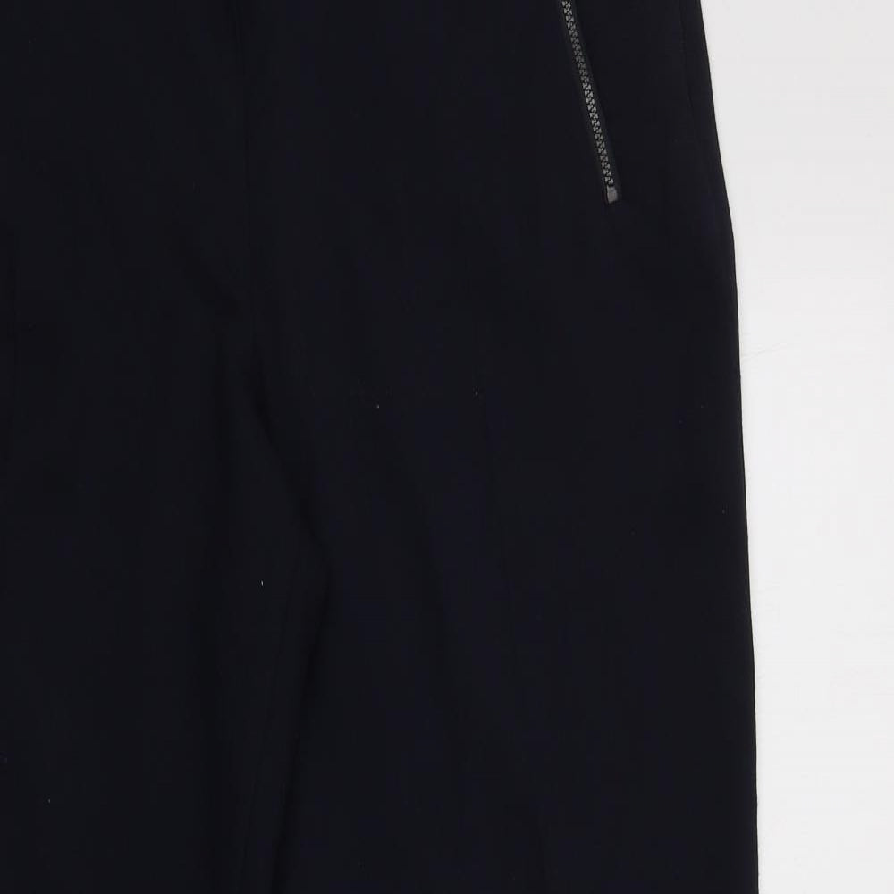 M&S Womens Blue  Polyester Dress Pants Trousers Size 14 L29 in Regular