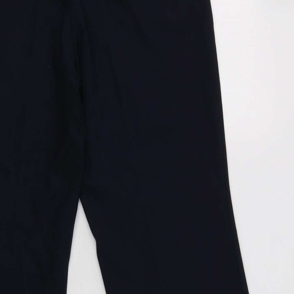M&S Womens Blue  Polyester Dress Pants Trousers Size 14 L29 in Regular