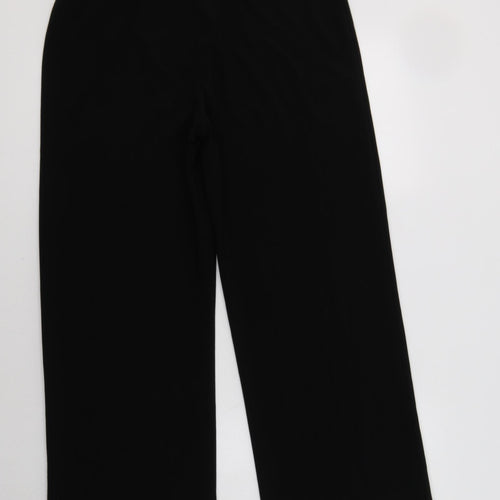 Layman Womens Black  Polyester Dress Pants Trousers Size 14 L30 in Regular
