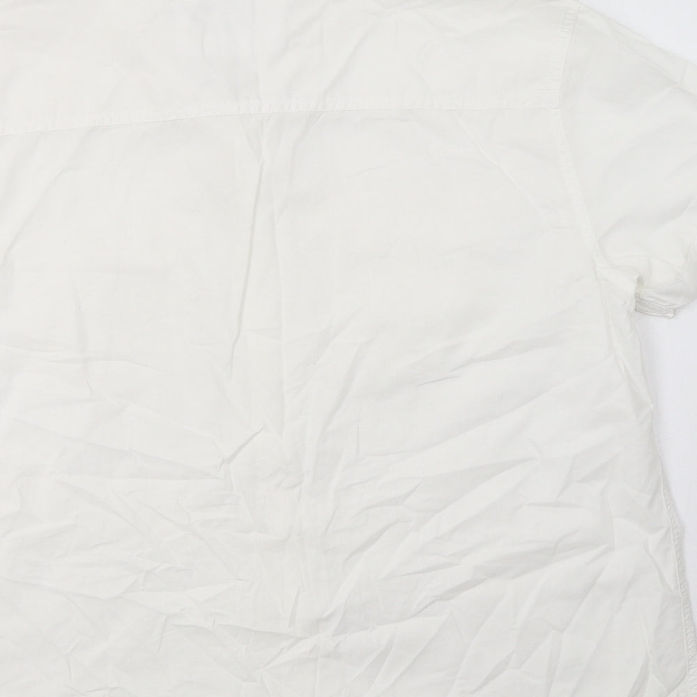 Red Herring Mens White  Cotton  Button-Up Size XL Collared
