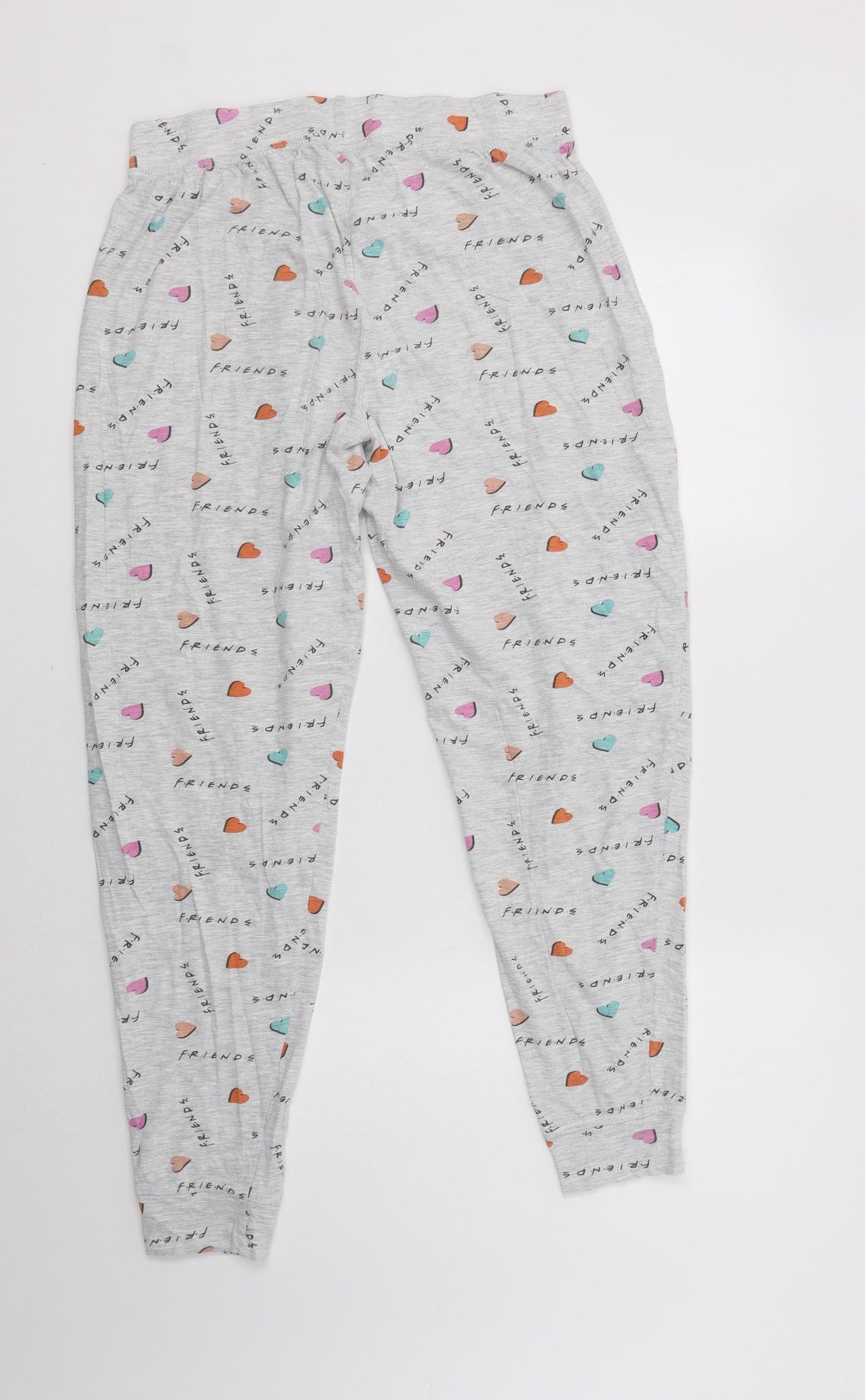 F&F Womens Grey Geometric Cotton  Pyjama Pants Size 14   - Friends