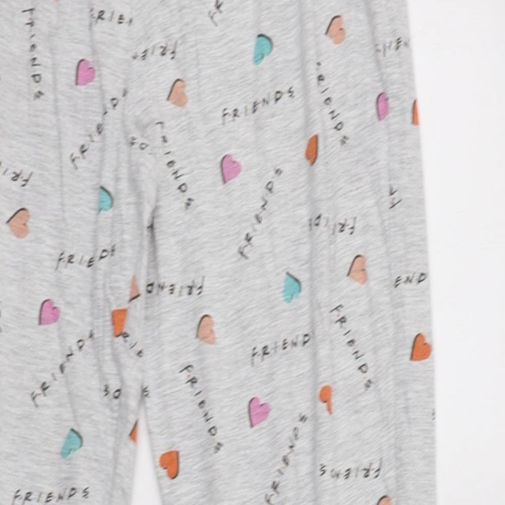 F&F Womens Grey Geometric Cotton  Pyjama Pants Size 14   - Friends