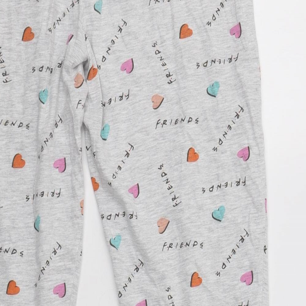 F&F Womens Grey Geometric Cotton  Pyjama Pants Size 14   - Friends