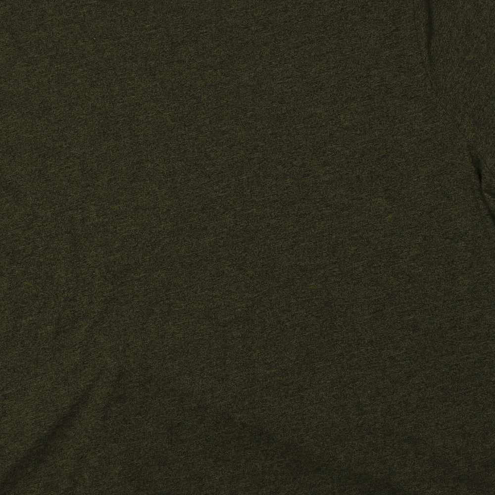TU Womens Green  Polyester Basic Blouse Size 24 Round Neck