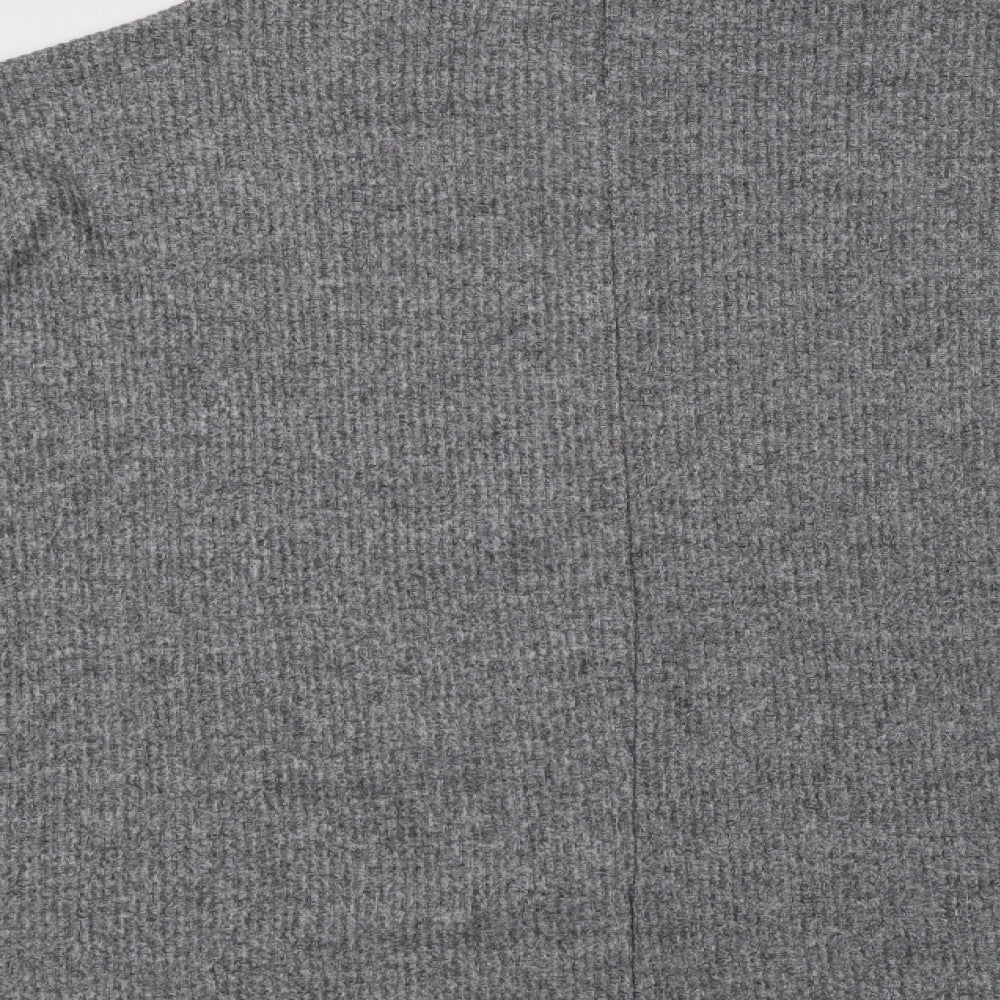Primark Womens Grey Mock Neck  Polyester Pullover Jumper Size 2XL