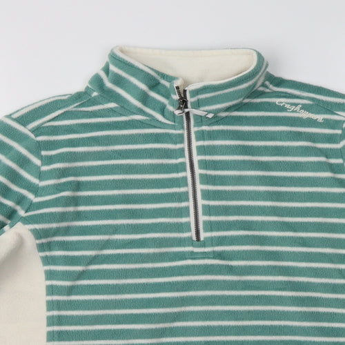 Craghoppers Womens Green Striped Polyester Henley Sweatshirt Size 8