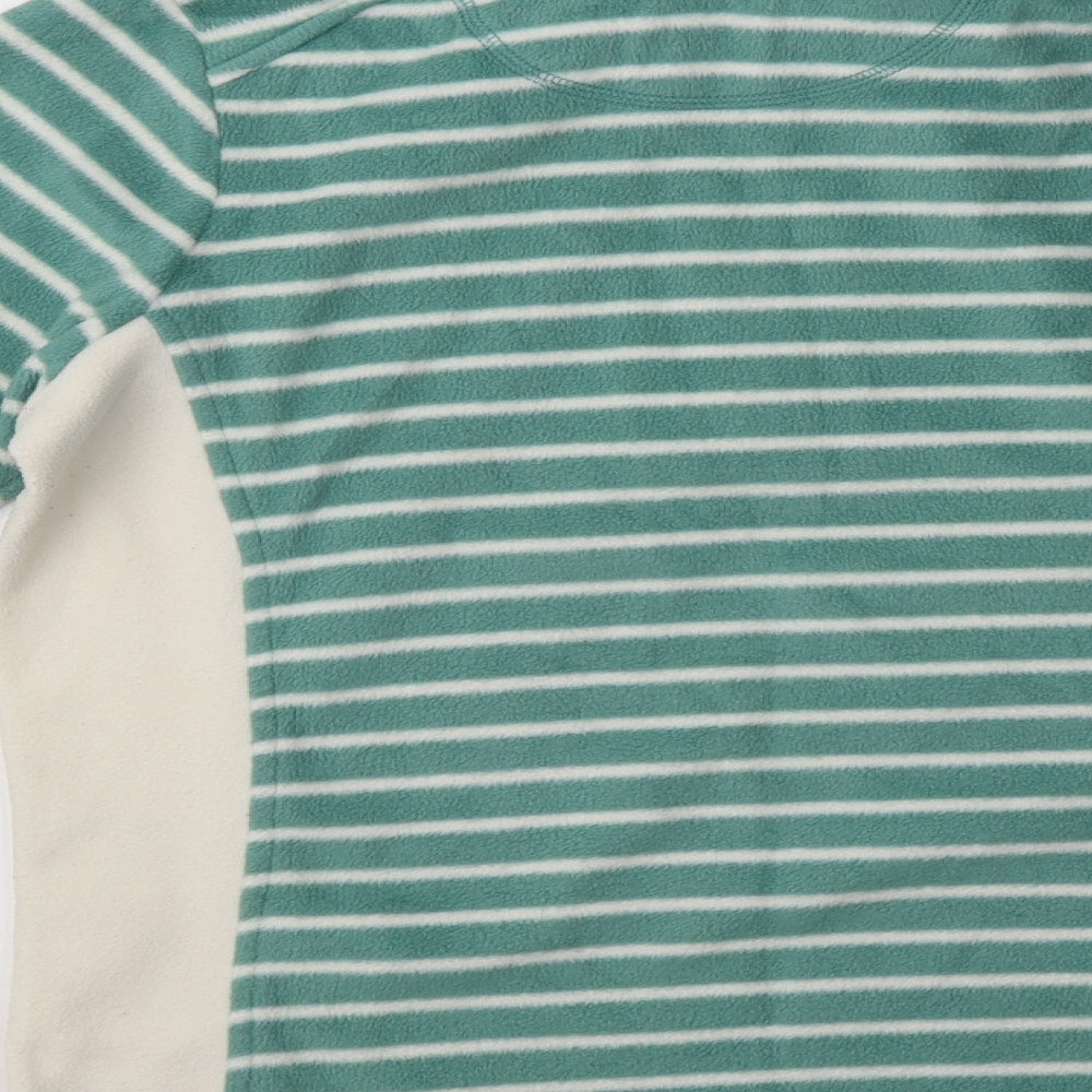 Craghoppers Womens Green Striped Polyester Henley Sweatshirt Size 8