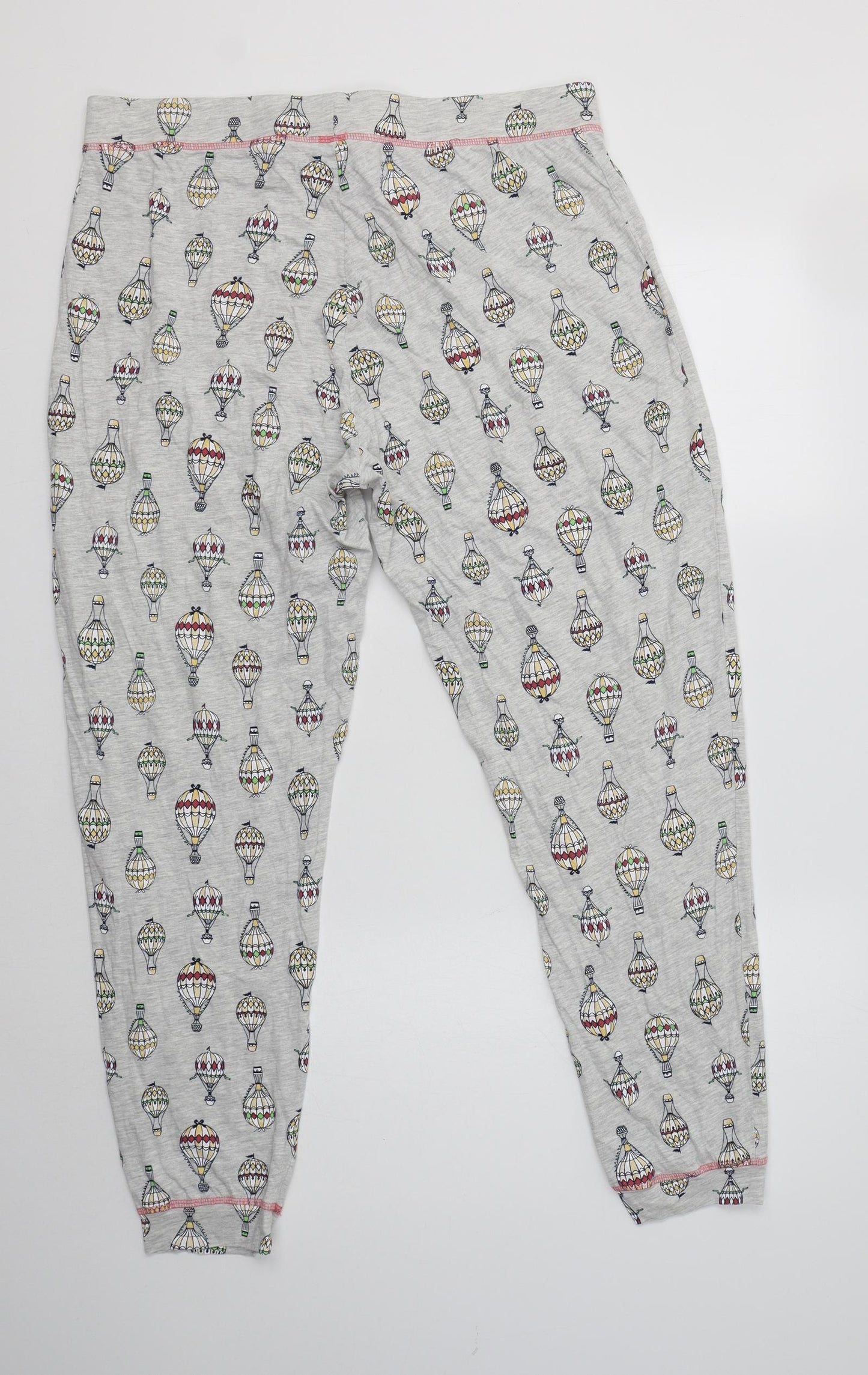 TU Womens Grey Geometric Cotton  Pyjama Pants Size 16   - Hot Air Baloon Print