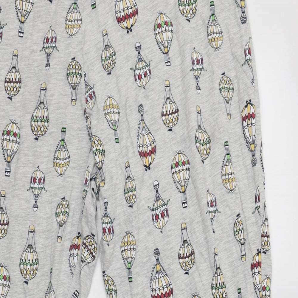 TU Womens Grey Geometric Cotton  Pyjama Pants Size 16   - Hot Air Baloon Print
