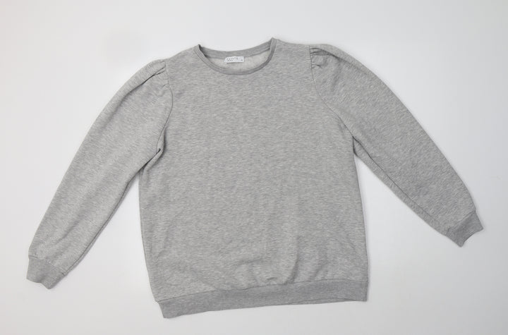 Papaya Womens Grey  Cotton Pullover Sweatshirt Size 14
