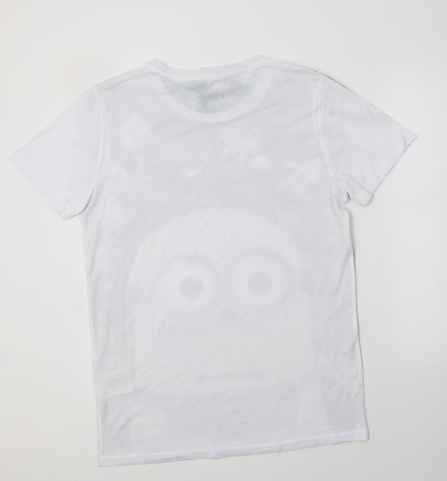 C&A Mens Grey  Polyester  T-Shirt Size L Crew Neck  - Minion Christmas
