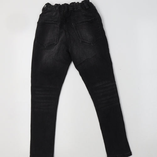M&S Girls Black  Cotton Skinny Jeans Size 8-9 Years  Regular