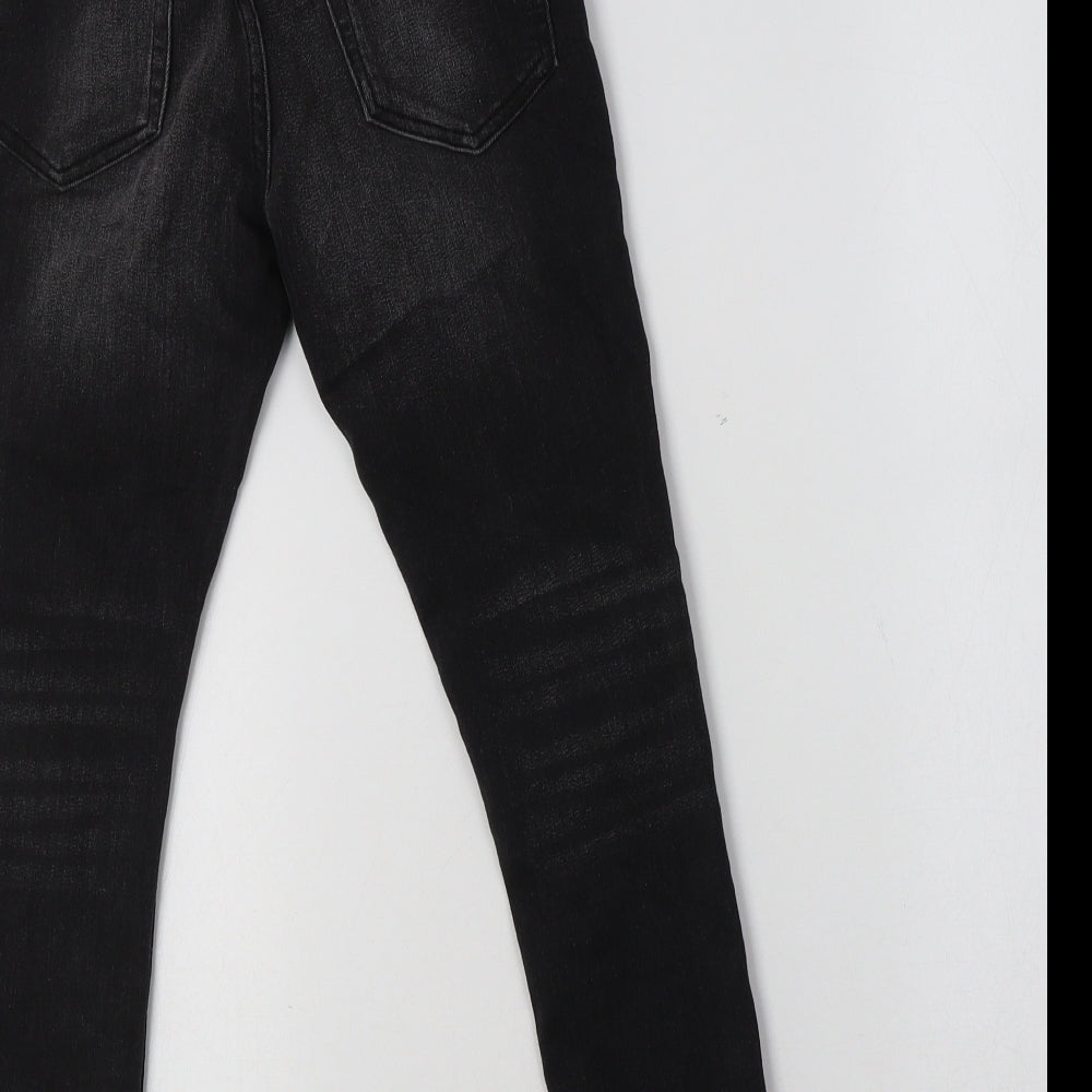 M&S Girls Black  Cotton Skinny Jeans Size 8-9 Years  Regular
