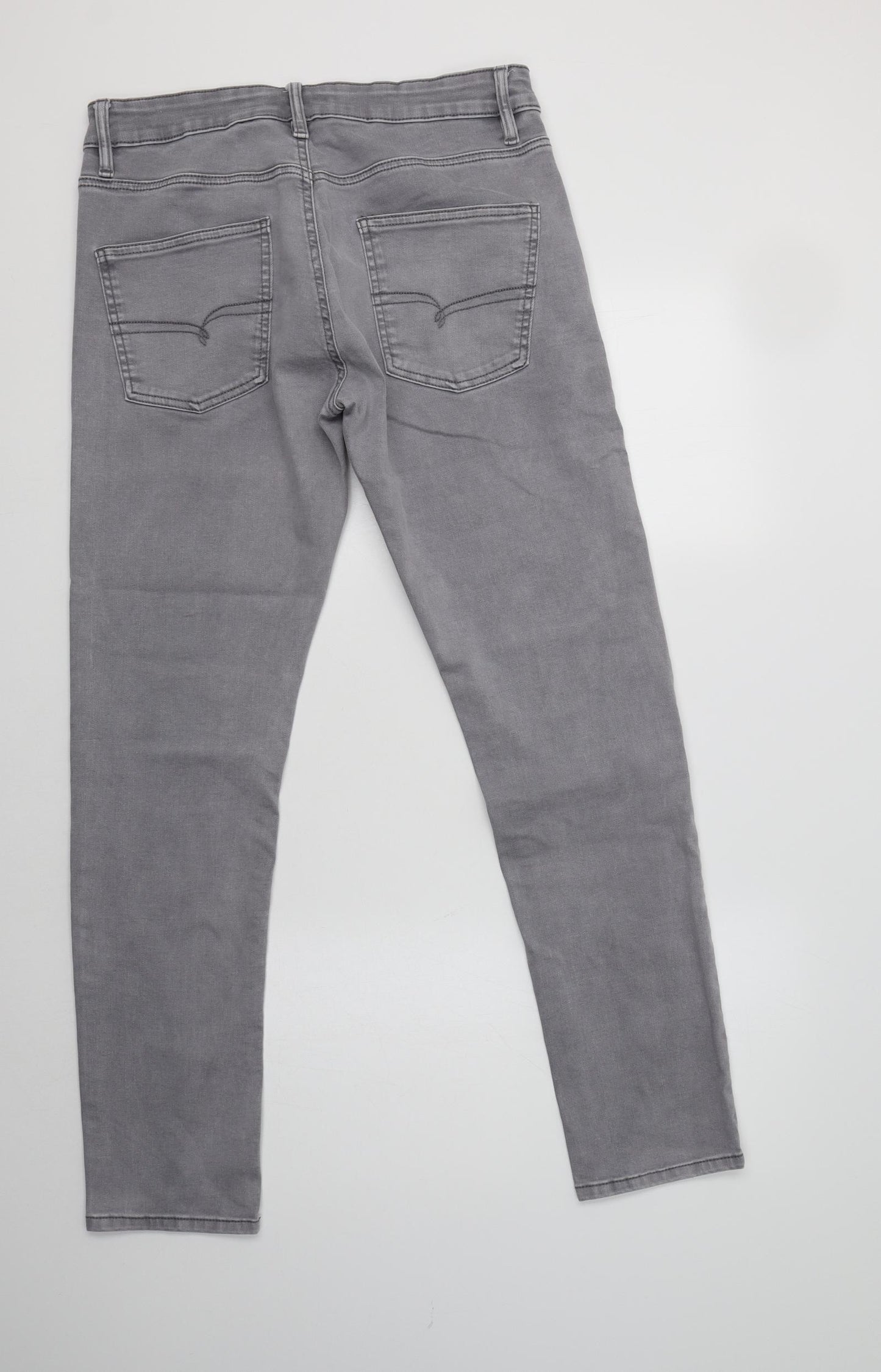 NEXT Mens Grey  Cotton Skinny Jeans Size 34 L31 in Regular