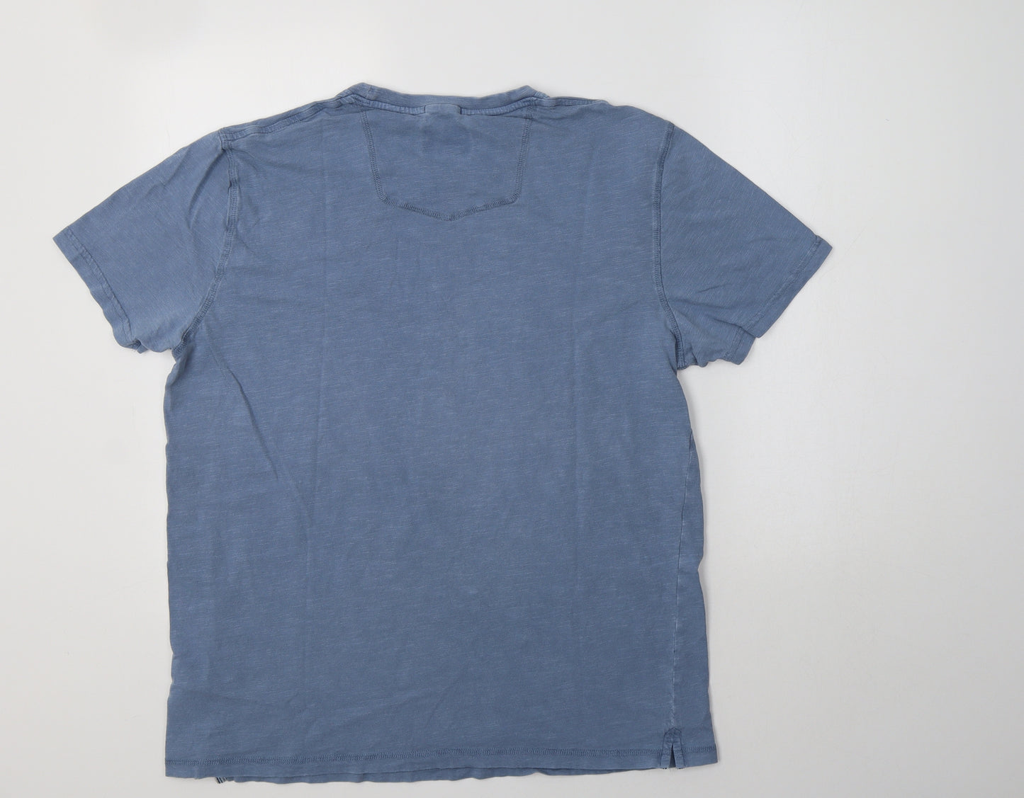 Mantaray Mens Blue  Cotton  T-Shirt Size M Crew Neck