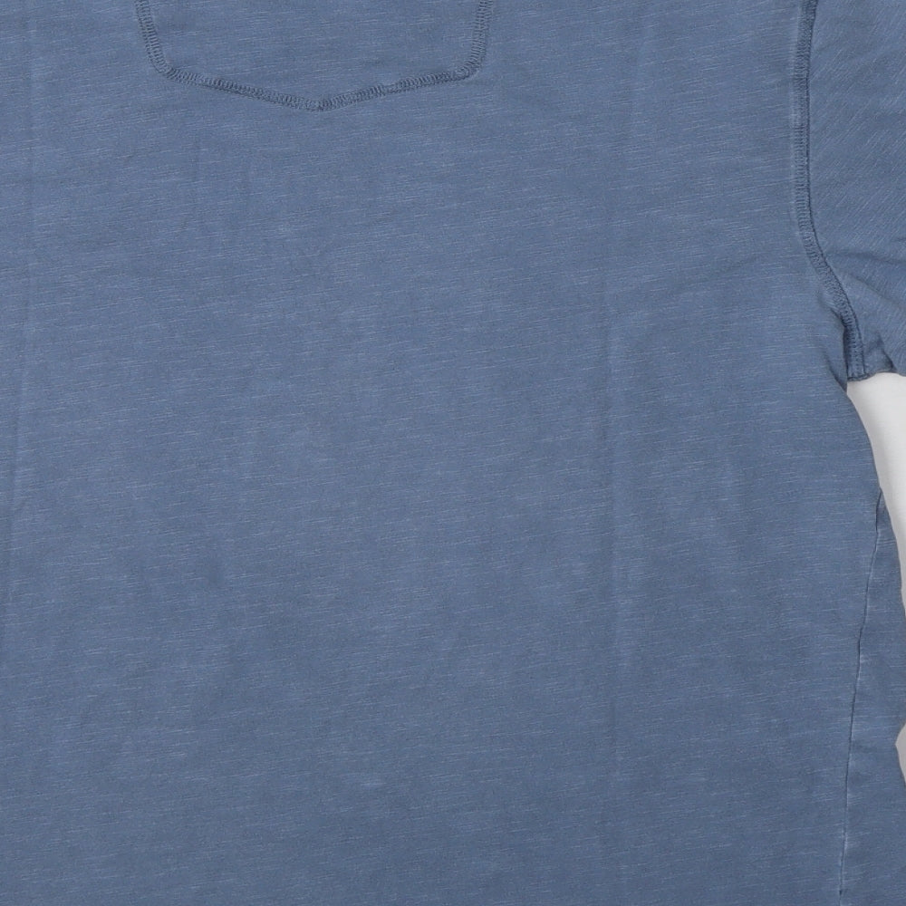Mantaray Mens Blue  Cotton  T-Shirt Size M Crew Neck