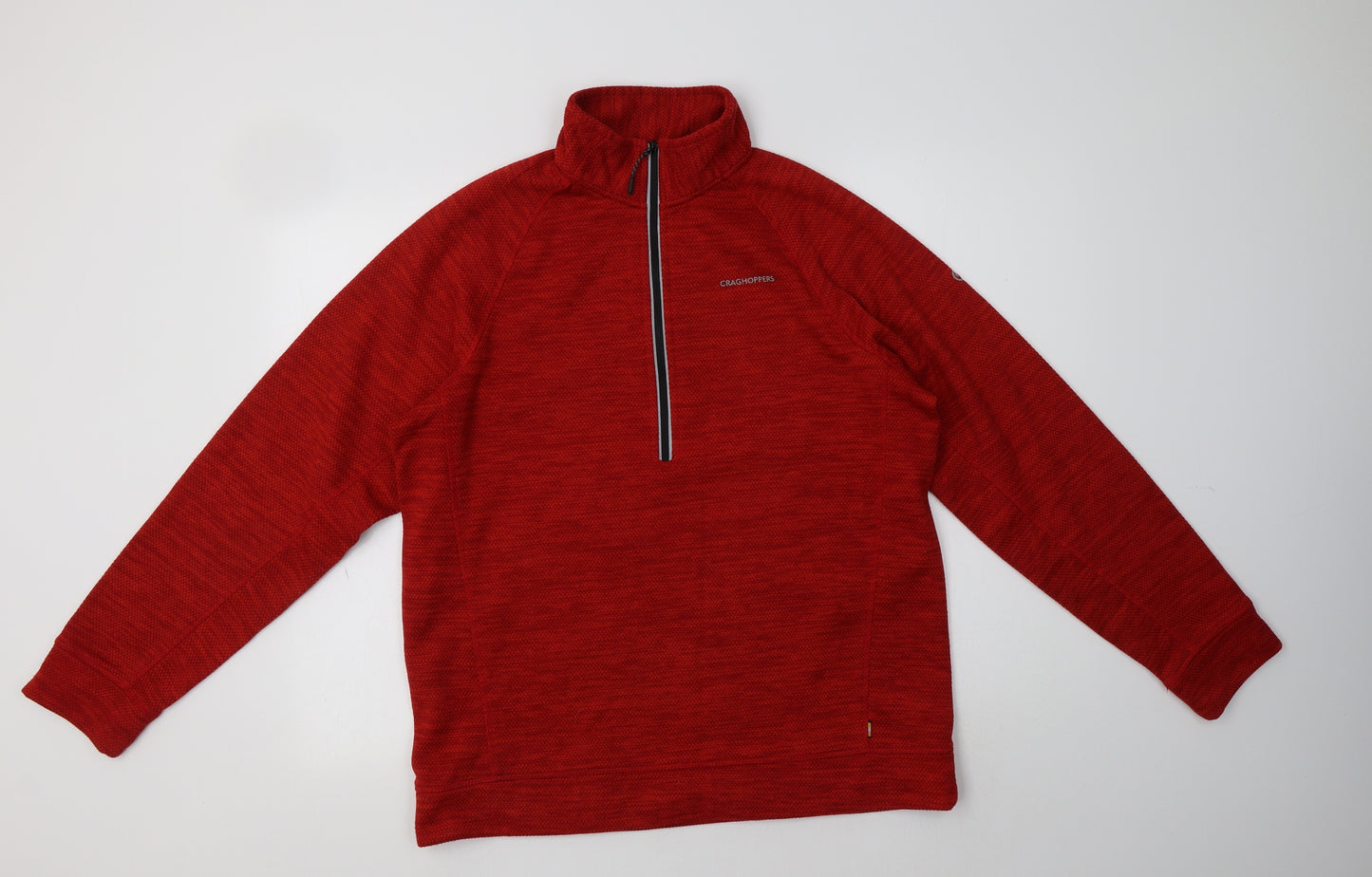 Craghoppers Mens Red  Polyester Henley Sweatshirt Size M