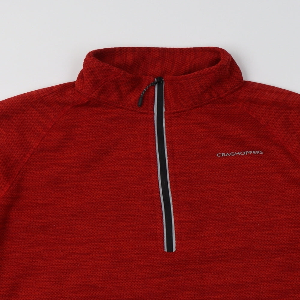 Craghoppers Mens Red  Polyester Henley Sweatshirt Size M