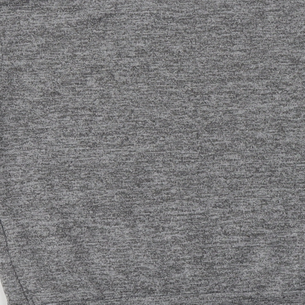 Boohoo Womens Grey  Polyester Basic Blouse Size 6 Crew Neck
