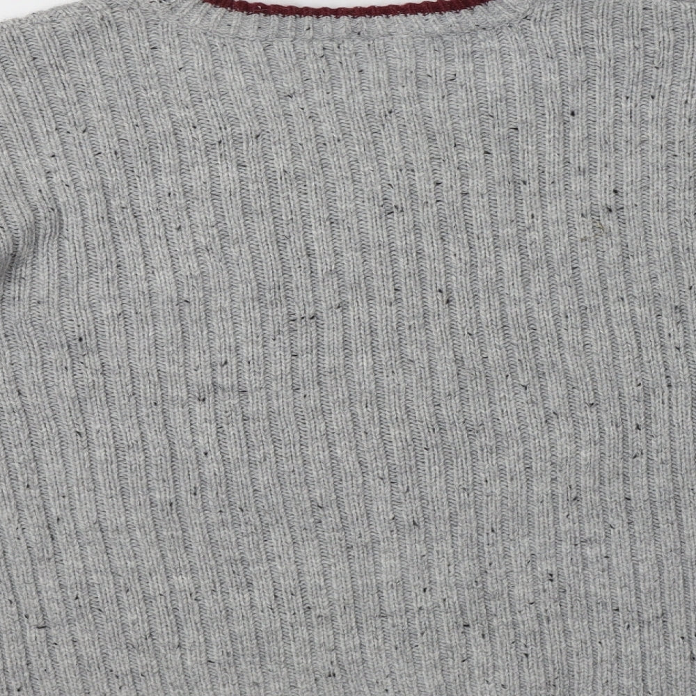 Primark Womens Grey Crew Neck  Acrylic Pullover Jumper Size 12   - Harry Potter