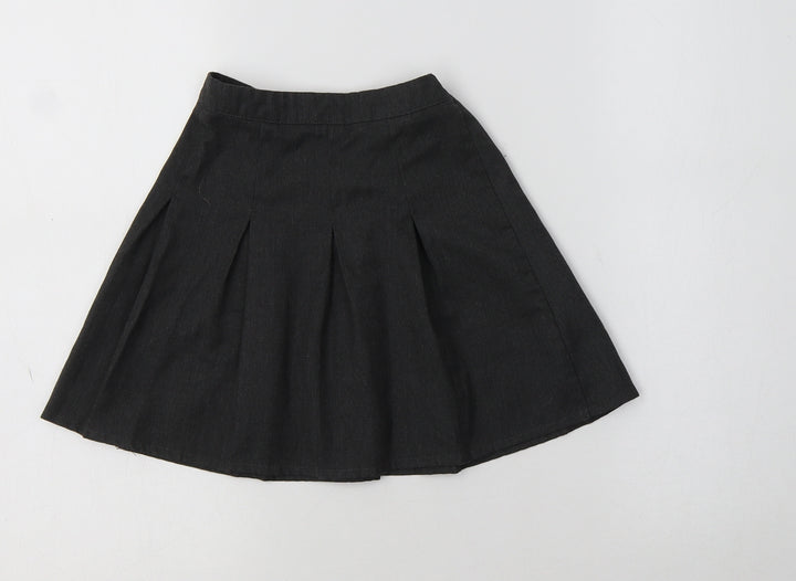 George Girls Grey Polyester Pleated Skirt Size 4-5 Years Regular - School Wear