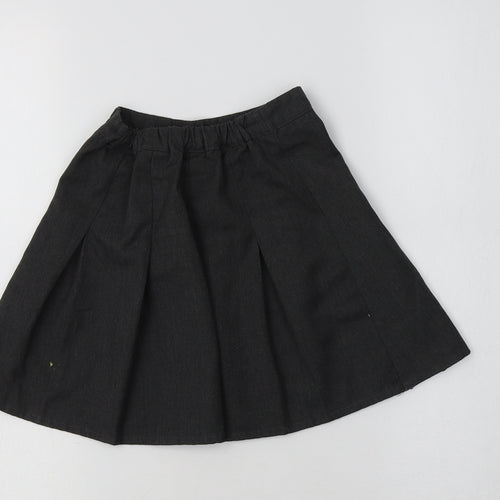George Girls Grey  Polyester Pleated Skirt Size 4-5 Years  Regular  - School Wear