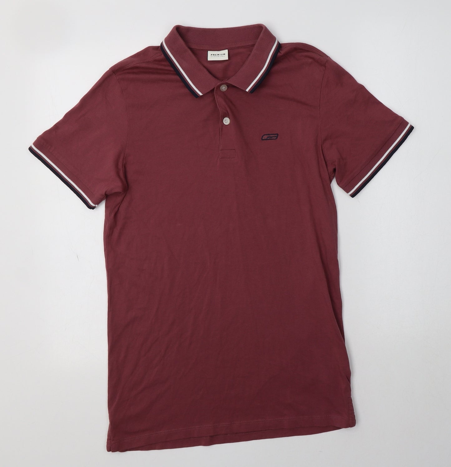 JACK & JONES Mens Purple  Cotton  Polo Size S Collared