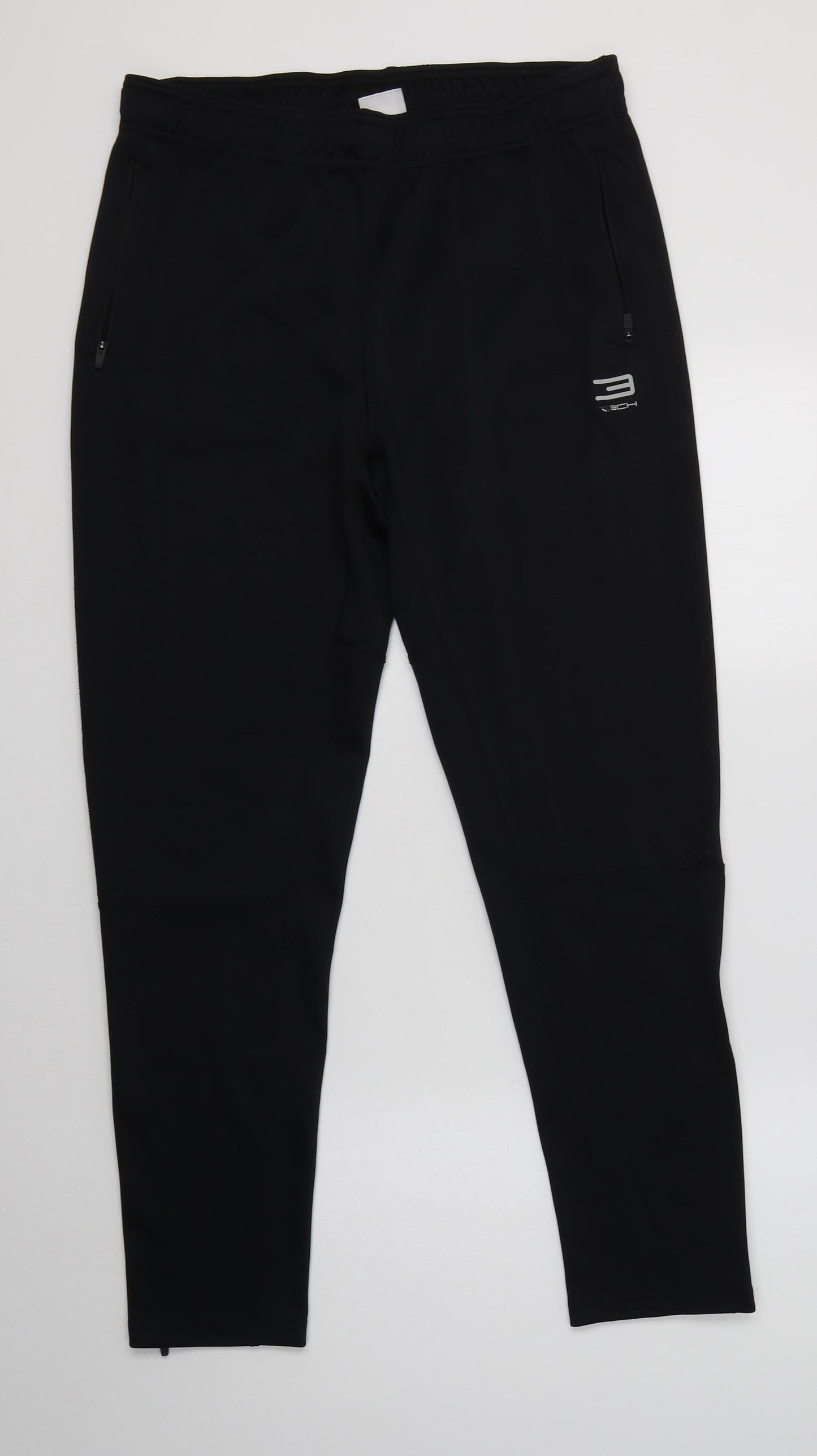 JACK & JONES Mens Black  Polyester Jogger Trousers Size M L30 in Regular