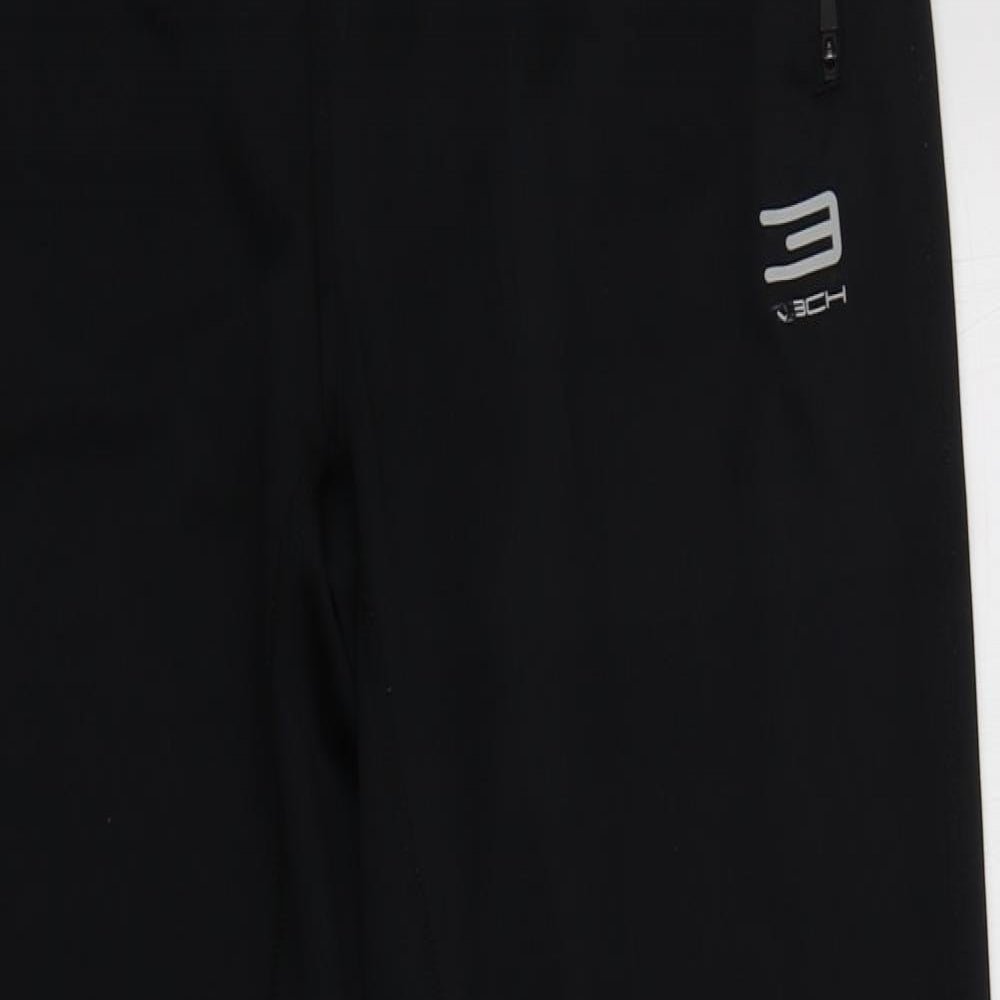 JACK & JONES Mens Black  Polyester Jogger Trousers Size M L30 in Regular