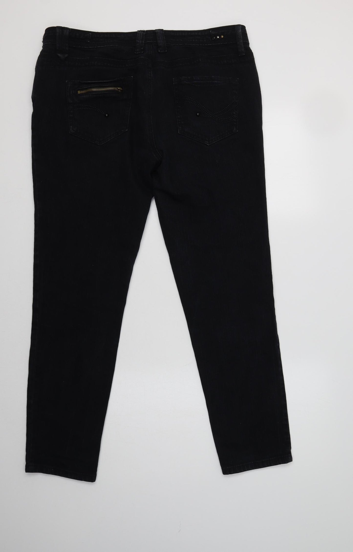 NEXT Womens Blue  Cotton Skinny Jeans Size 16 L29 in Regular