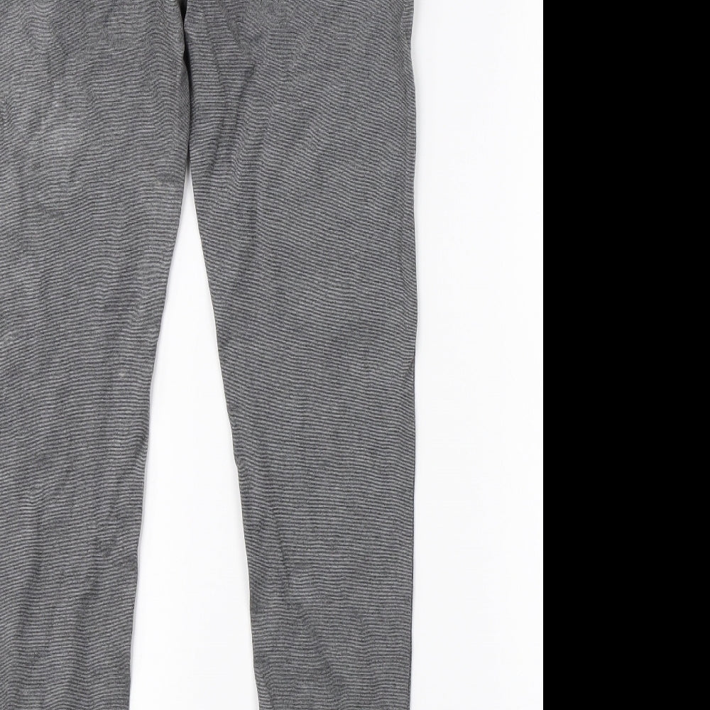 Primark Womens Grey  Viscose Compression Leggings Size 10 L26 in Regular