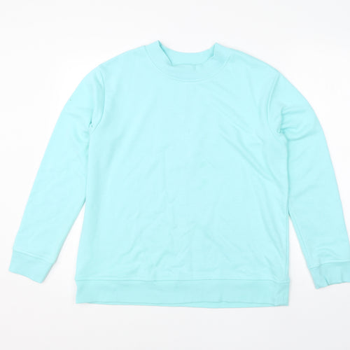 George Womens Blue Round Neck  Cotton Pullover Jumper Size 12