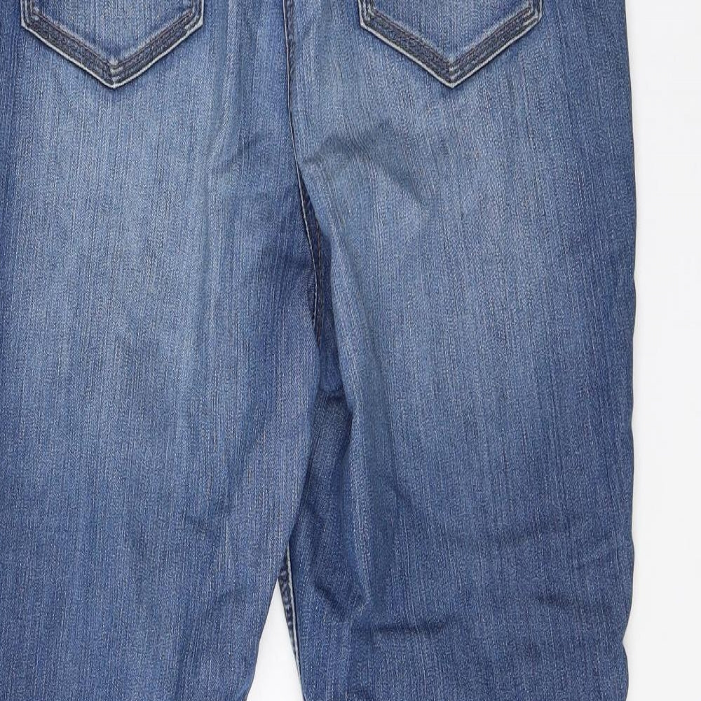 George Womens Blue  Cotton Bootcut Jeans Size 14 L26 in Regular