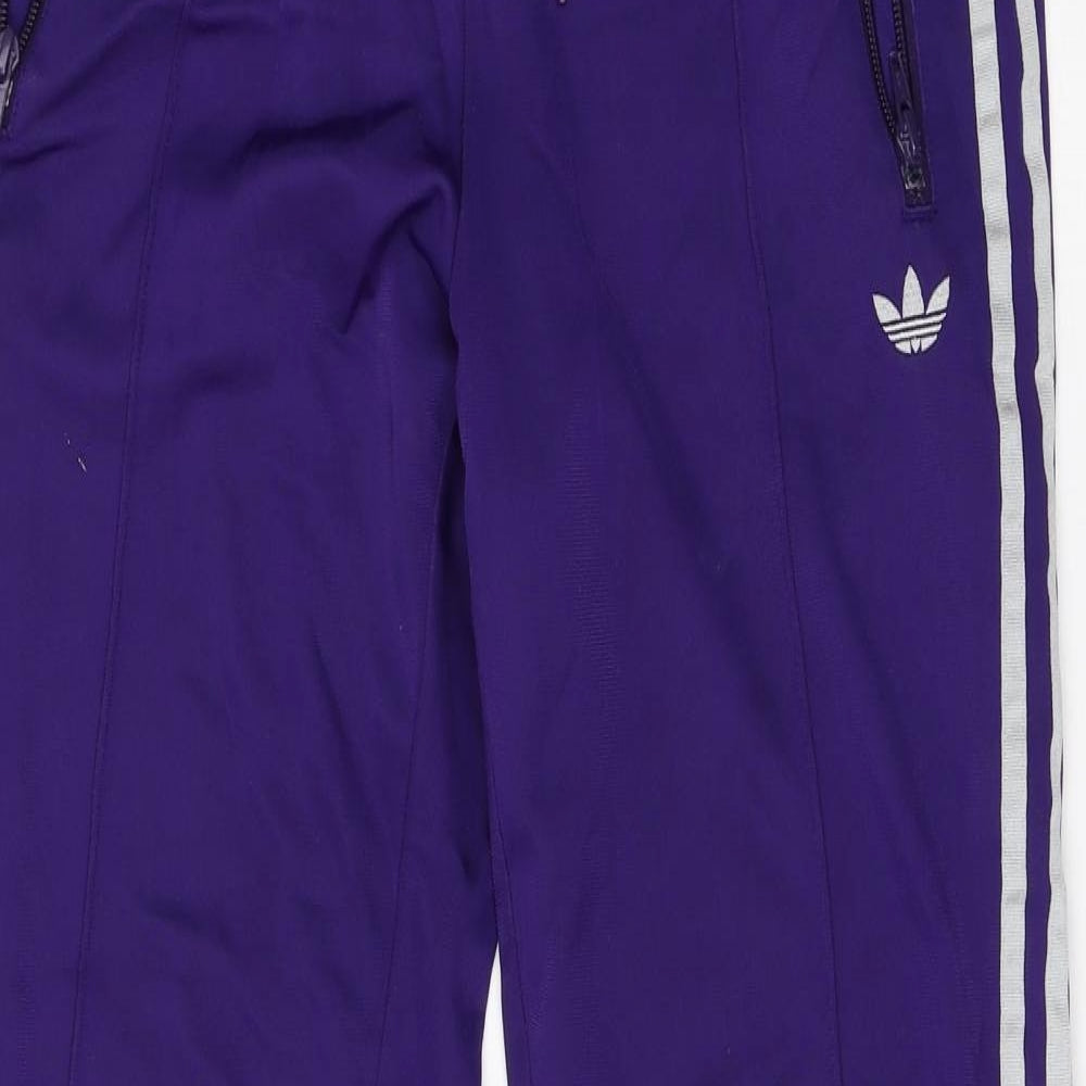 adidas Womens Purple  Polyamide Track Pants Trousers Size M L30 in Regular  - adidas