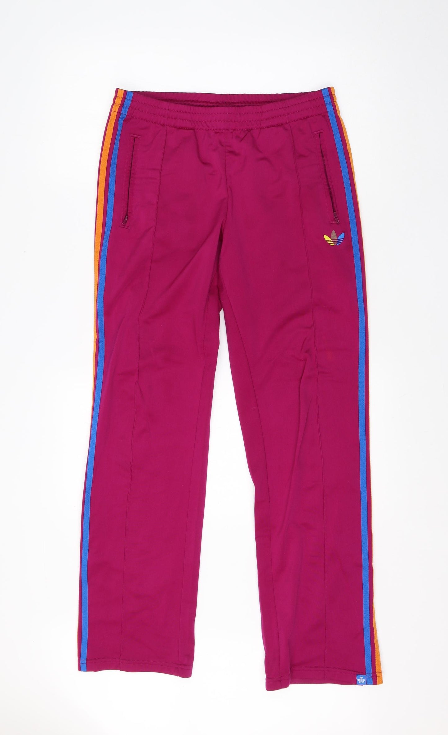 adidas Womens Pink  Polyester Track Pants Trousers Size 10 L28 in Regular