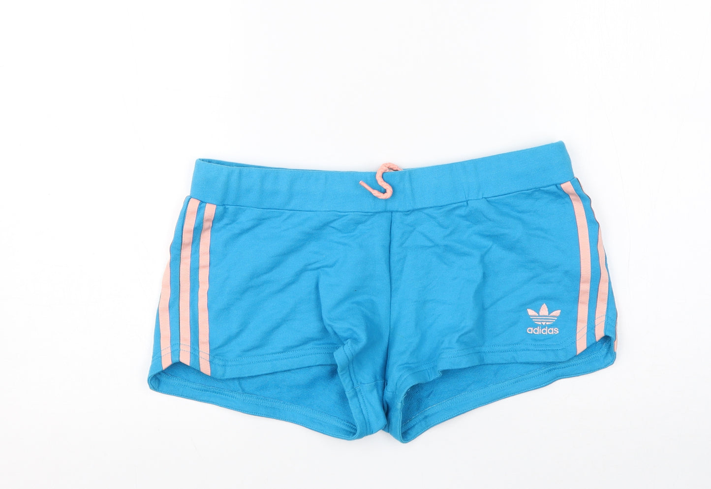 adidas Womens Blue  100% Cotton Hot Pants Shorts Size 12  Regular