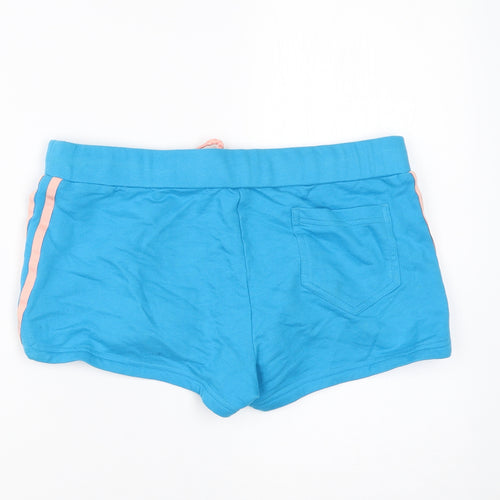 adidas Womens Blue  100% Cotton Hot Pants Shorts Size 12  Regular