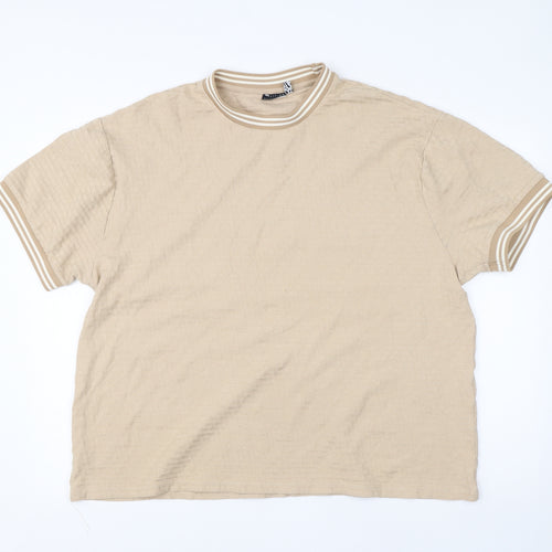 ASOS Womens Beige Round Neck  Cotton Pullover Jumper Size XL