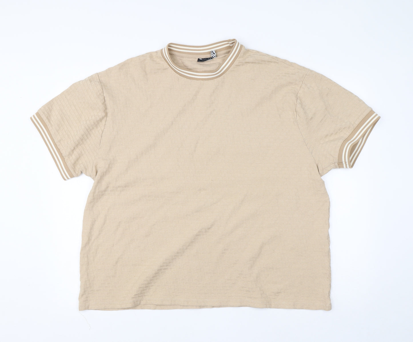 ASOS Womens Beige Round Neck  Cotton Pullover Jumper Size XL