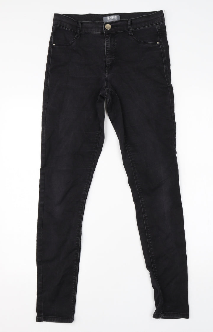 Dorothy Perkins Womens Black  Cotton Skinny Jeans Size 6 L28 in Regular
