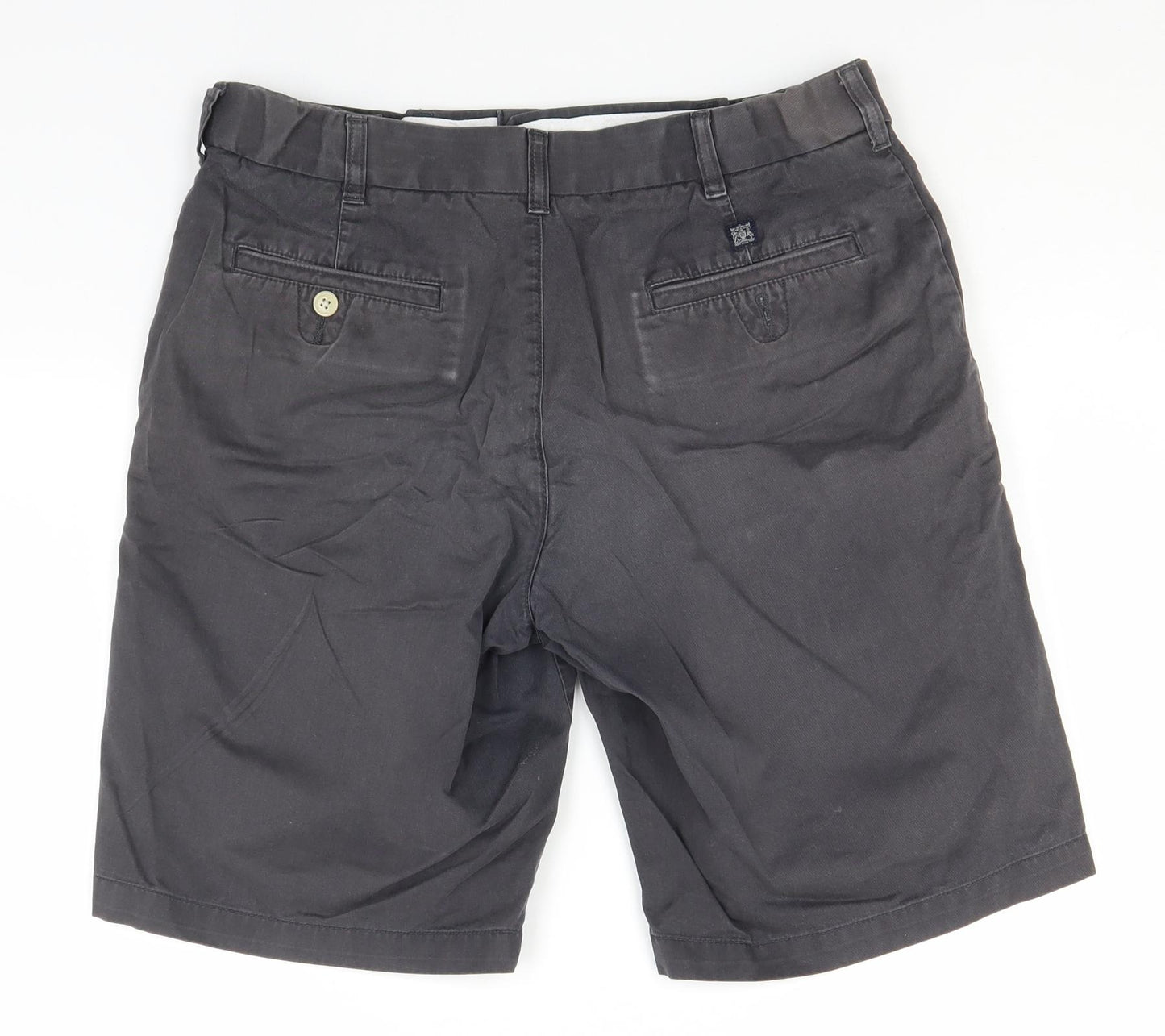 Marks and Spencer Womens Grey  Cotton Cargo Shorts Size 34 in L9 in Regular