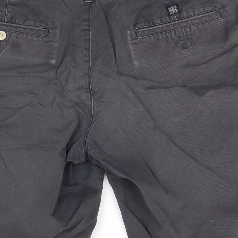 Marks and Spencer Womens Grey  Cotton Cargo Shorts Size 34 in L9 in Regular
