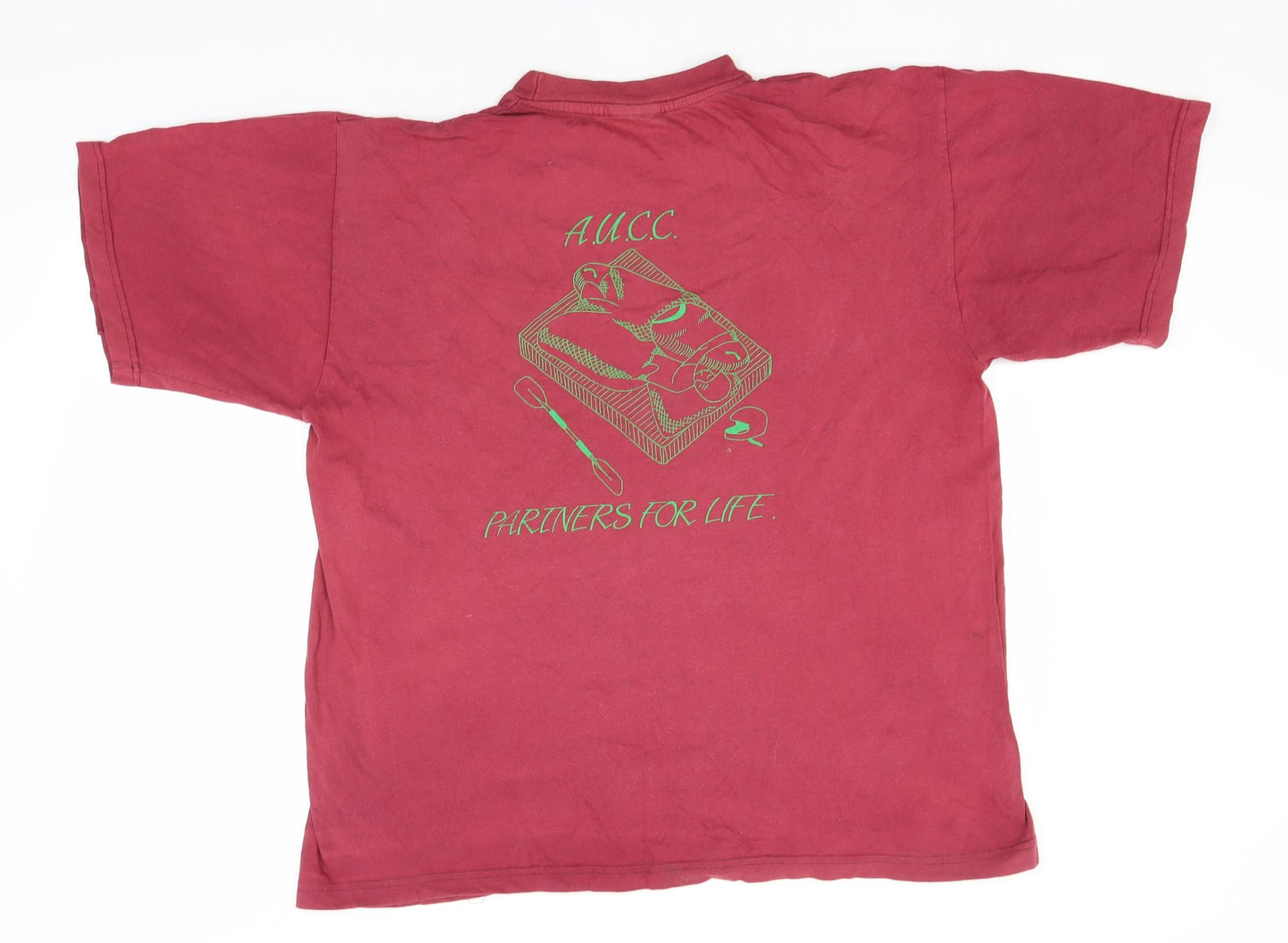Kustom Mens Pink  Cotton  T-Shirt Size XL Round Neck