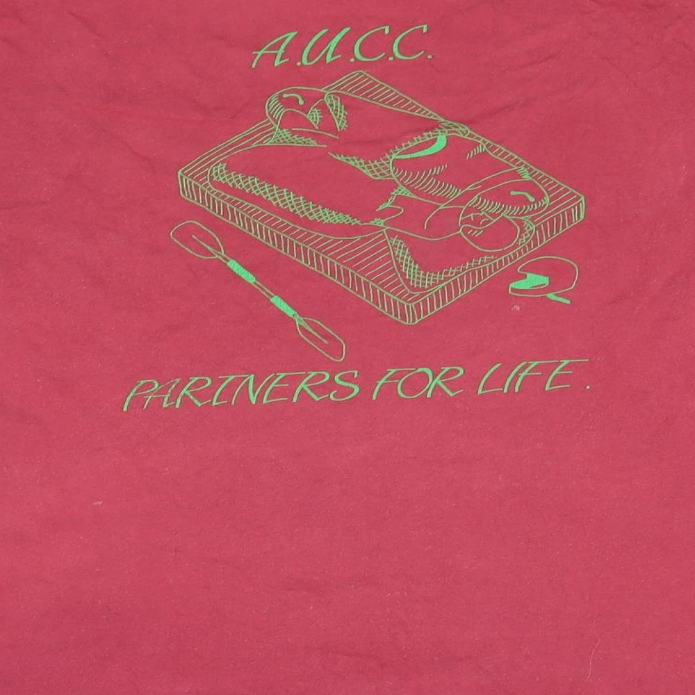 Kustom Mens Pink  Cotton  T-Shirt Size XL Round Neck