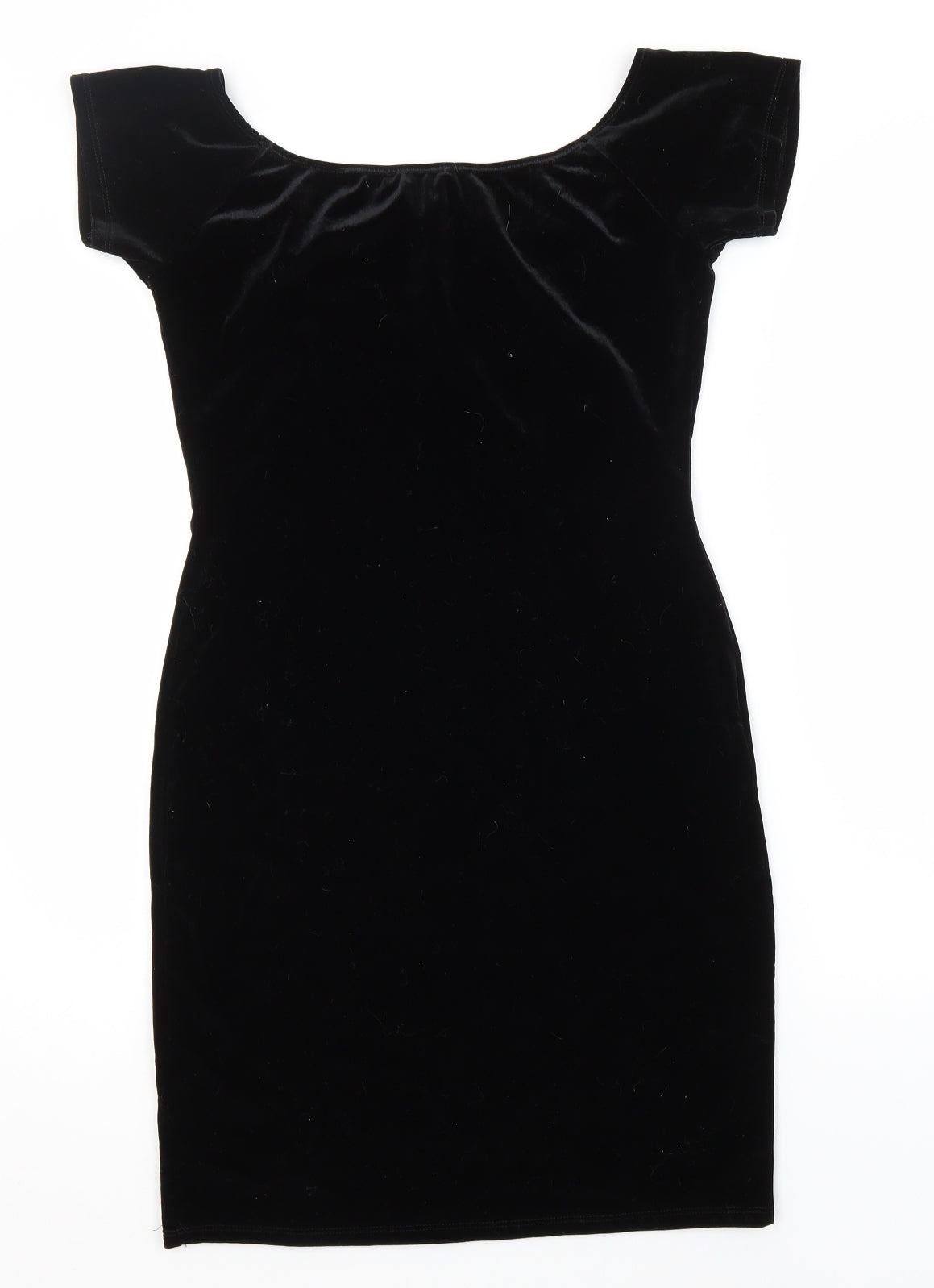 Missguided Womens Black  Polyester Pencil Dress  Size 12  Roll Neck