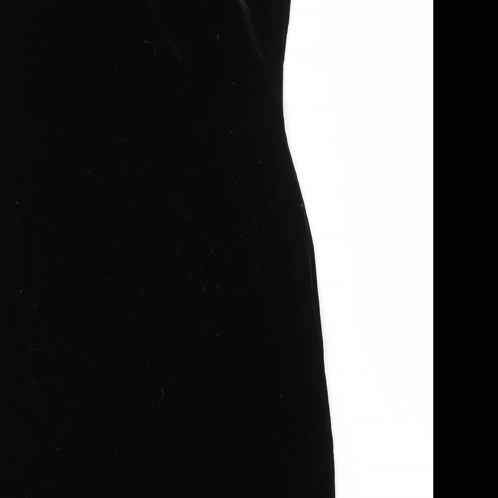 Missguided Womens Black  Polyester Pencil Dress  Size 12  Roll Neck